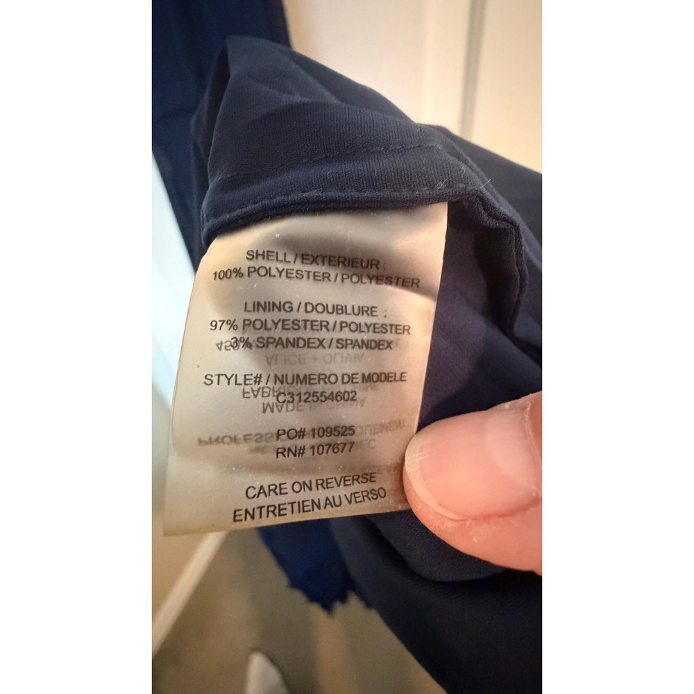 Alice‎ + Olivia Maxi Dress Women 6 Navy Navy Pleated Open Back Gown Bergdorf - Picture 9 of 11